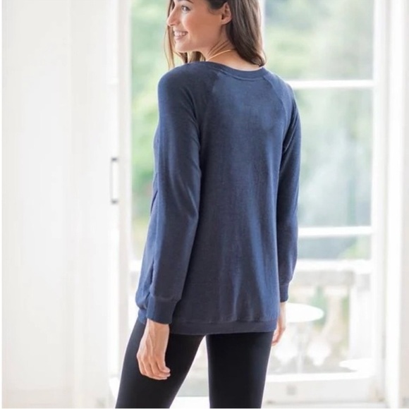 Seraphine Maternity Blue Cotton Blend Maternity and Nursing Sweatshirt size XS - Picture 3 of 5